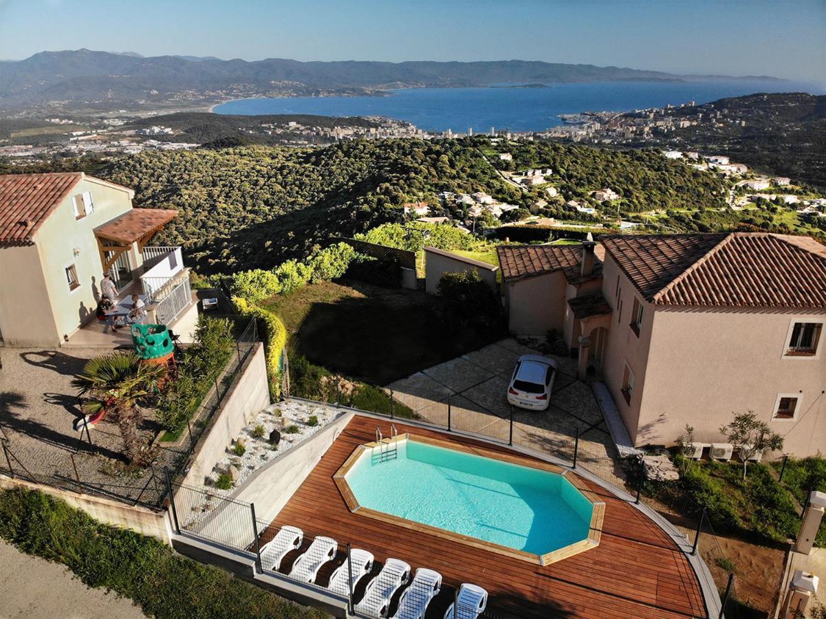 Gites Sassone, Vue Panoramique Sur Ajaccio Et La Mer Alata Exteriér fotografie